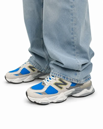 کفش کتانی بزرگ پا مدل نیوبالانس 9060 طوسی آبی New Balance 9060