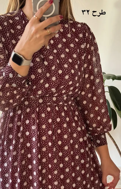 پیراهن حریر سرمه سری 18