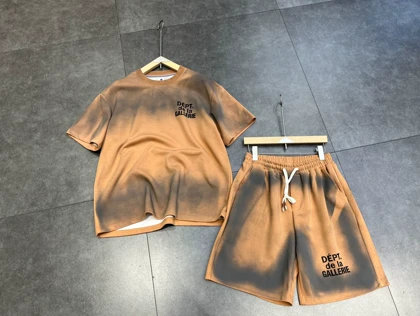 ست تیشرت وشلوارک کاراملی ملایم دودی پارچه دورس درجه یک-اورجینال دیلم