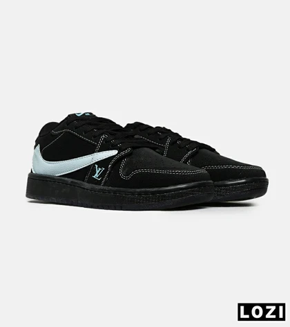 کفش کتانی مردانه مشکی سفید NIKE travis scott مدل 8386