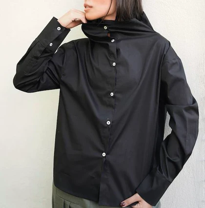 شومیز پوپلین مکعب