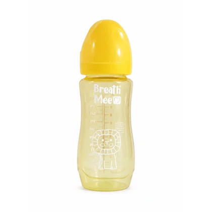 شیشه شیر 330 میل چهار قطره دهانه عریض و ارتودنسی - طرح شیر برث می کد BT24