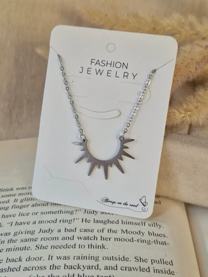 گردنبند خورشید نیمه استیل