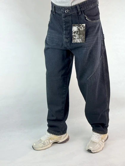شلوار جین بگ بالونی مردانه کثیفشور 166