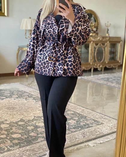 کت پلنگی کمردار