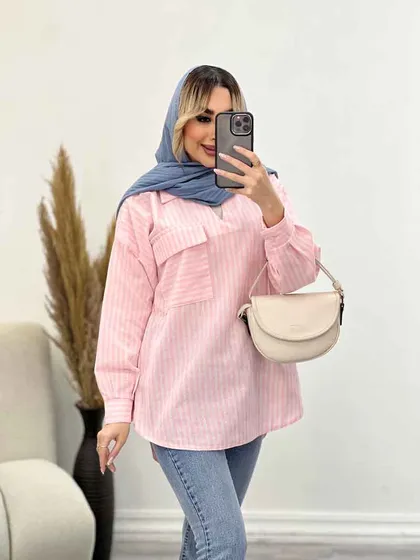 مانتو شومیزی راه راه