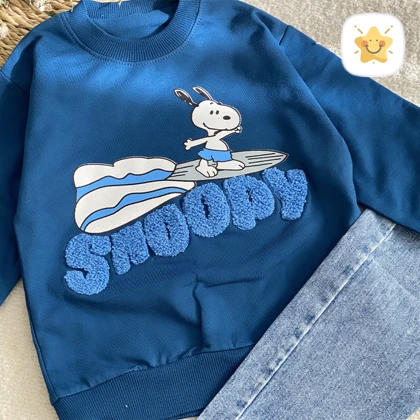 بلوز شلوار پسرانه جین snoopy کیفیت عالی