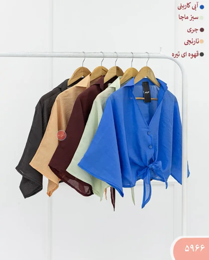 شومیز شیشه ای گره‌ای زنانه 5966 | الینور