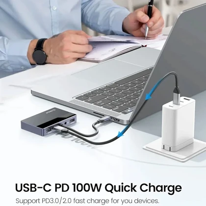 هاب تایپ سی اوریکو ORICO مدل DM-7TS با 7 پورت