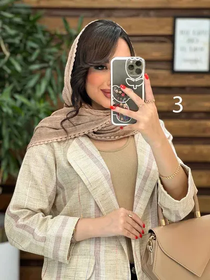 مانتو کتی راه راه جلو باز