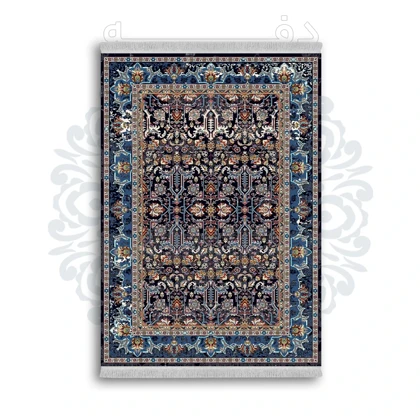 *جدید* فرشینه از جنس پارچه شانل مخمل ترک طرح فانتزی برند دفه کد 913