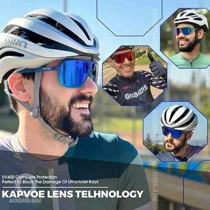 عینک KAPVOE K 64 02 فریم مشکی لنز آبی