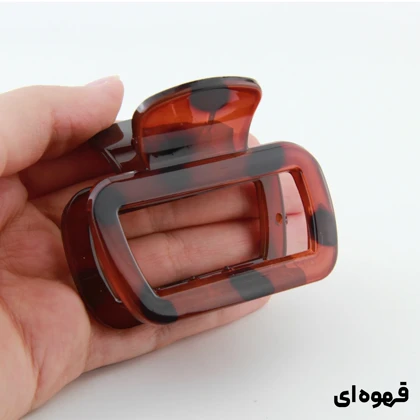 کلیپس دخترانه مدل مستطیلی کوچک خال‌خالی