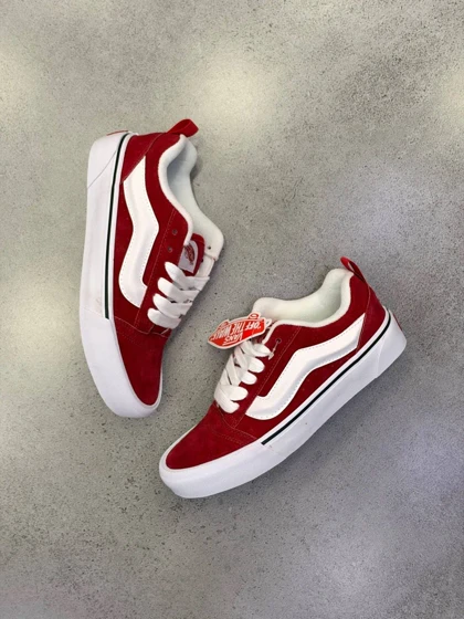 کتانی ویتنامی ونس نو اسکول قرمز سفیدVans Knu Skool Red White