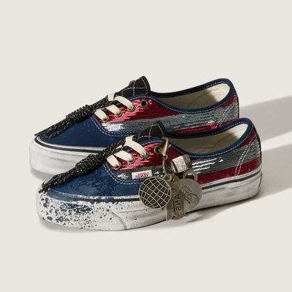 ونس آتنتیک پولکی آبی قرمز/ Vans authentic 44dx noirfonce