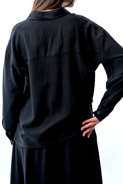 شومیز لینن بغل گرد زنانه