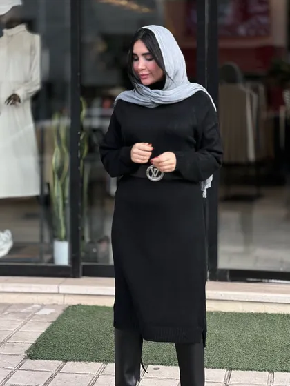 بافت بلند وارداتی یقه اسکی کد 688