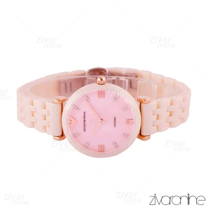 ساعت امپریو آرمانی زنانه صورتی سرامیکی 105014
