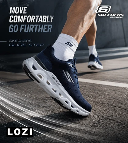 کتانی اسکیچرز Glide-Step سرمه ای مردانه و زنانه مدل 9222