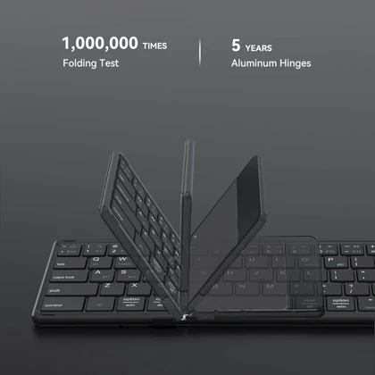 کیبورد بی‌سیم تاشو شارژی با تاچ پد Foldable Keyboard