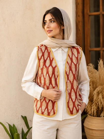 جلیقه سیمرغ کد01-طرح سرو
