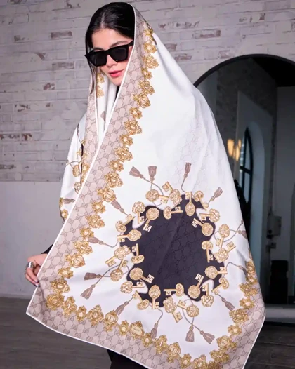 شال ابریشم ژاکارد گوچی کلید 20189