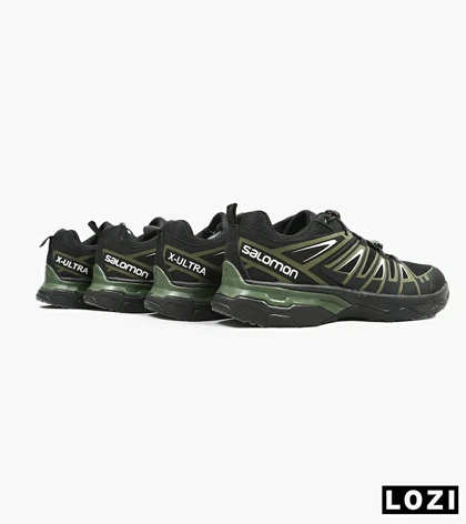 کفش کتانی مشکی سبز Salomon X ULTRA