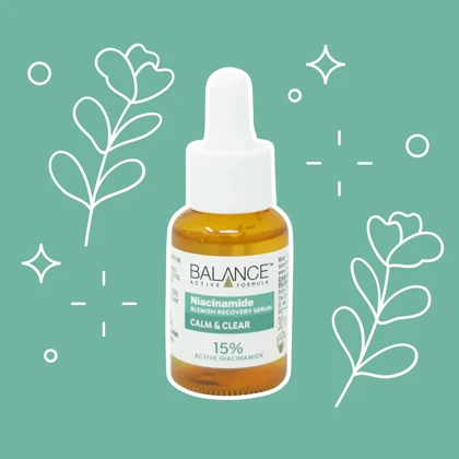 سرم ضد لک و کنترل چربی پوست بالانس Balance, مدل Niacinamide حاوی نیاسینامید 5٪ حجم 30 میلی‌لیتر