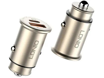 شارژر فندکی فست شارژ ماشین تایپ سی 30 وات الدنیو C506Q