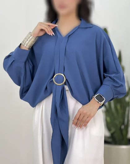شومیز سگک دار پگاه(38)کد:5204