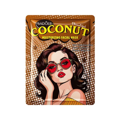 ماسک ورقه‌ای آبرسان نارگیل سادور (SADOER Coconut Moisturizing Facial Mask)