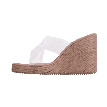 صندل تابستانی لژدار طلقی کنفی ضربدری کد 3146