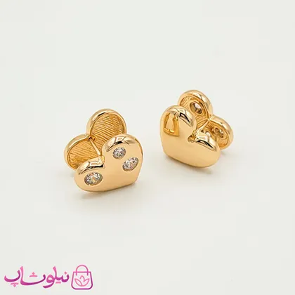گوشواره دخترانه ژوپینگ قلبی دو طرفه