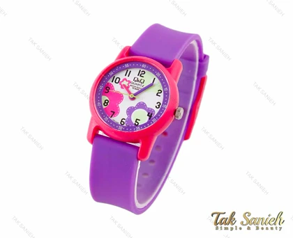 ساعت دخترانه کیو کیو بنفش مدل QQ-3084-K