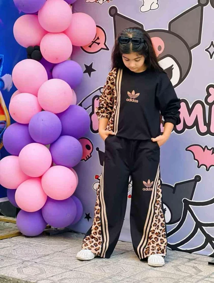 بلوز شلوار پلنگی دخترانه