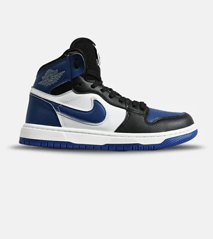 کفش کتانی ساق‌دار مردانه و زنانه سفید مشکی آبی NIKE jordan 1 مدل 8134