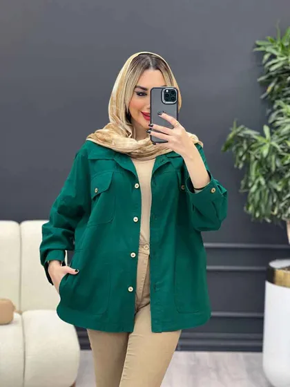 مانتو لینن چهار جیب