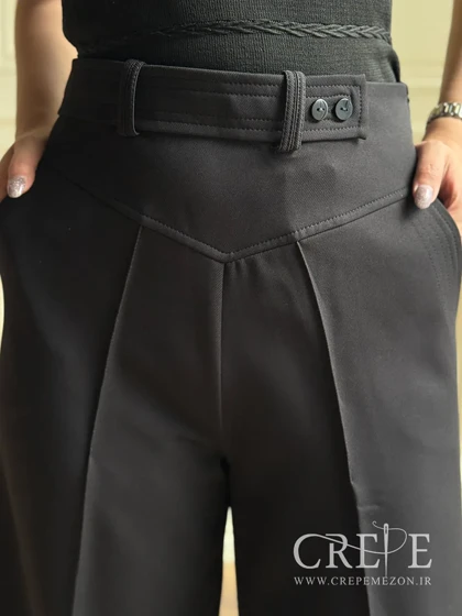 شلوار واید بغل زیپ کجراه قد 108