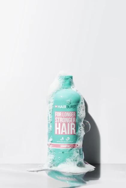 شامپو آواکادو و کوکونات هیربرست HAIRBURST آبی حجم 350 میل ضد ریزش و تقویت مو