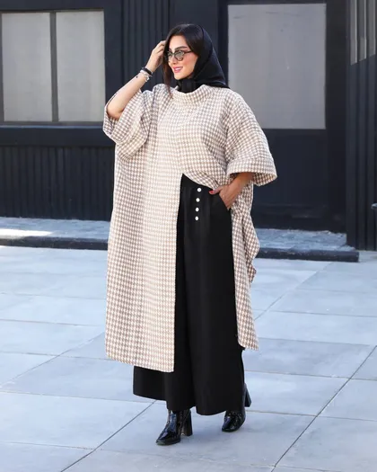 کار دوتیکه شتل به همراه دامن شلواری کد 2262