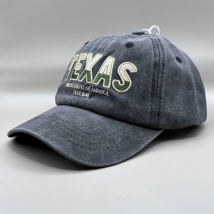 کلاه کپ جین طوسی بیسبالی مدل TEXAS