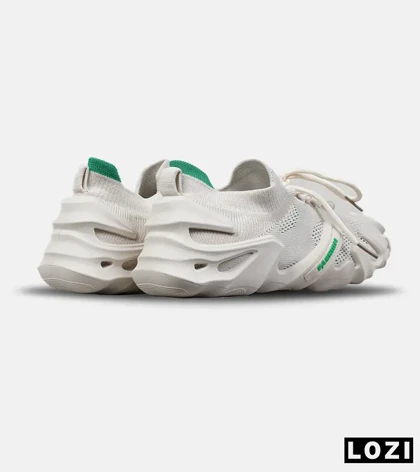 کفش کتانی مردانه سفید سبز BALENCIAGA مدل 9010