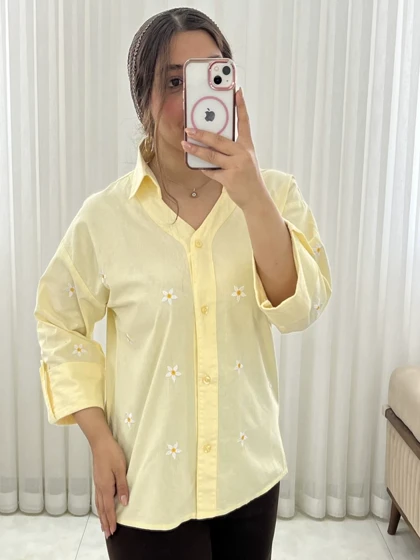 مانتو زنانه طرح بابونه کد 632