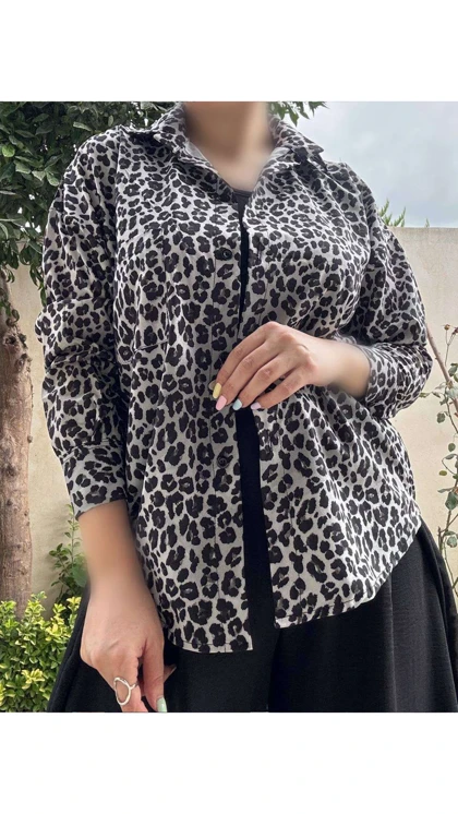 شومیز پلنگی ابرنگی 32850