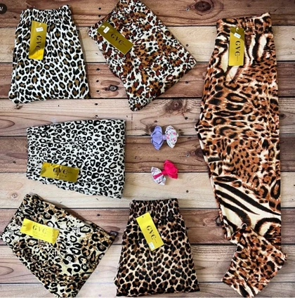 شلوار زنانه مخمل پلنگی جی وی سی