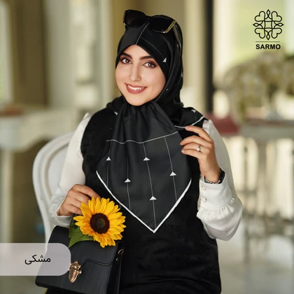 روسری ساتن ابریشم کجراه آفاق