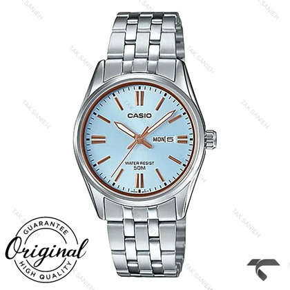 ساعت کاسیو زنانه LTP-1335D-2AV سیلور صفحه آبی Casio-10295-L