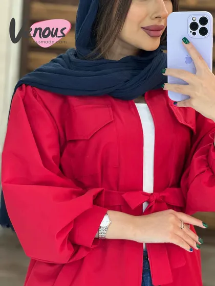 مانتو چهار جیب آستین پفی