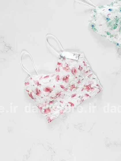 نیم‌تنه کاپ‌دار طرح گل پشت کش