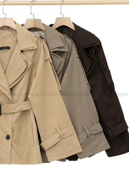 ترنچ کت کتان آستر دار @@کد1004362